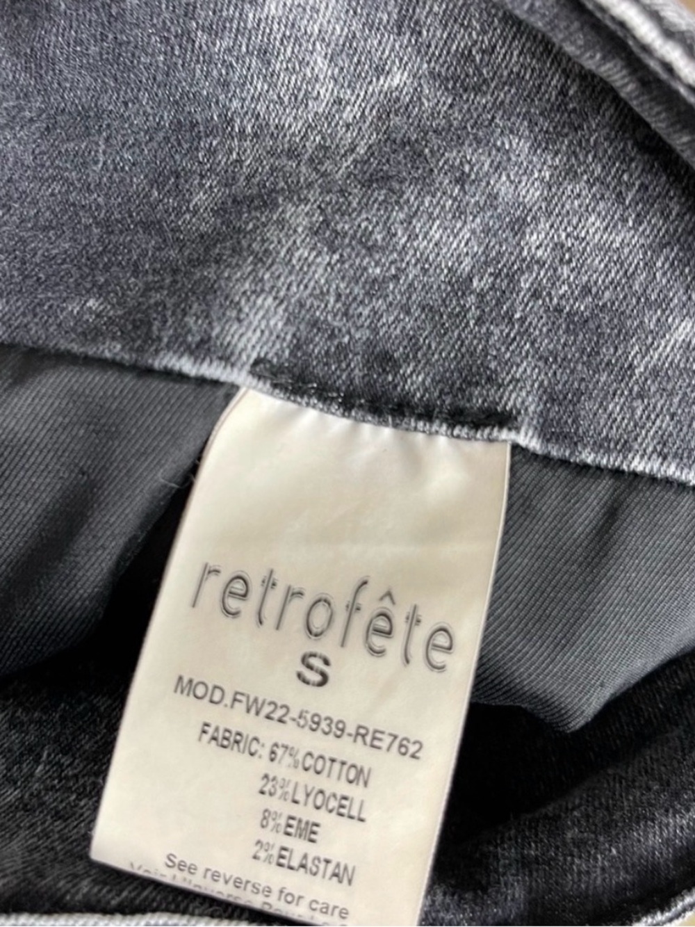 Retrofete Elijah Ruched Mini Skirt Acid Gray Women's Size S - Picture 9 of 10